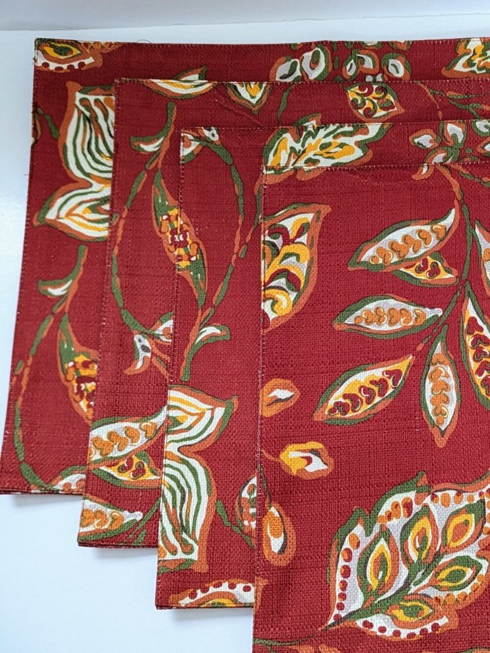Harvest Season Set of 4 Fall Floral Placemats